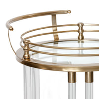 Opus Gold Round Bar Cart, Medium - Bar Cart View | Bone & Brass