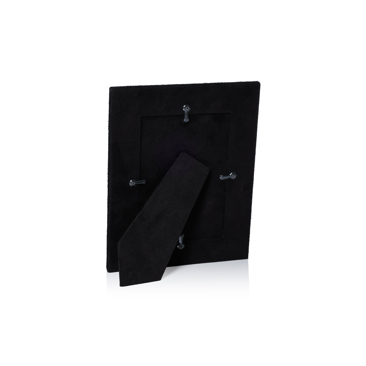 Arden Gray & Black Suede Leather Photo Frame, 4x6