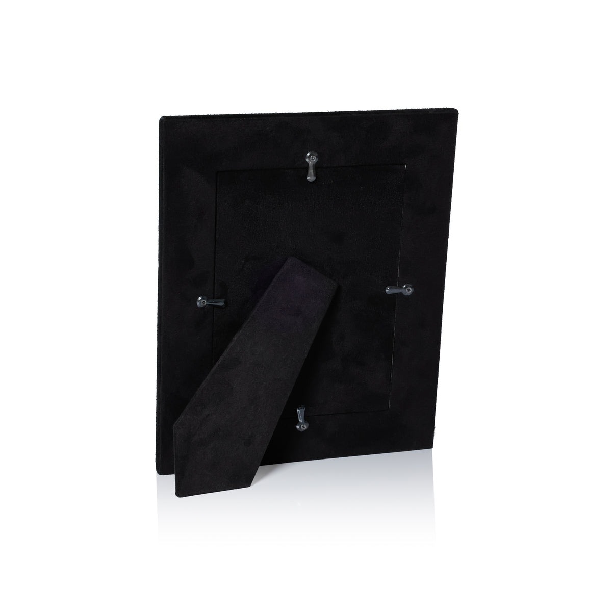 Arden Gray & Black Suede Leather Photo Frame, 5x7