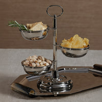Polished Metal 3-Tier Appetizer and Condiment Server