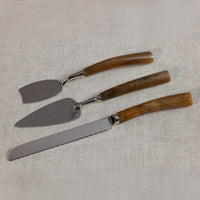 Gourmet Cheese Knife Set in Gift Box, Set of 3 - Flatware Detail | Bone & Brass