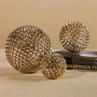 Decorative Gold Metal Orbs - Detail View | Bone & Brass