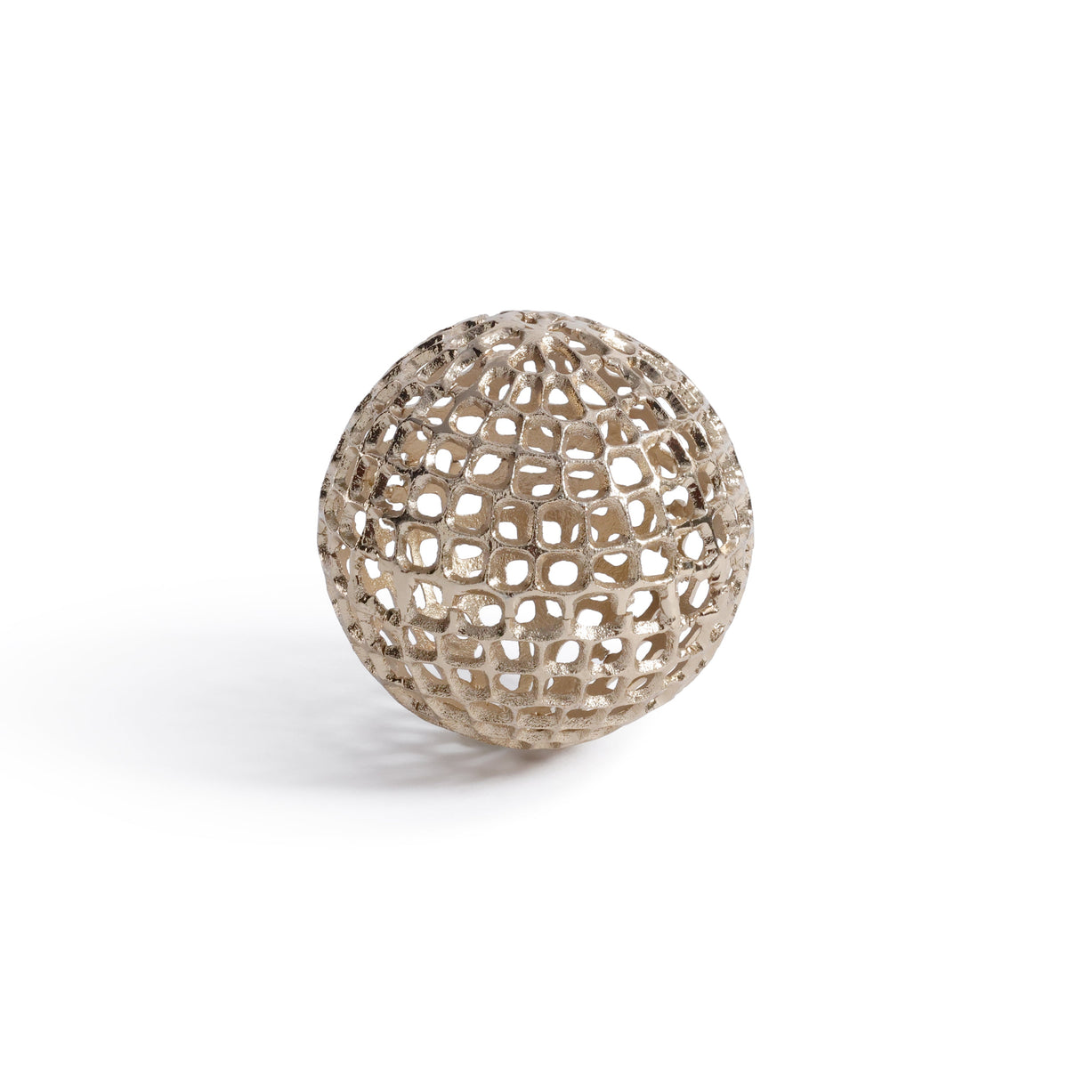 Decorative Gold Metal Orbs - Side View | Bone & Brass