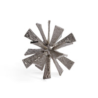 Nickel Starburst Orb Decorative Accent - Close Up | Bone & Brass