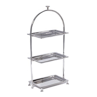Lucente High Tea Polished Nickel 3-Tier Serving Stand