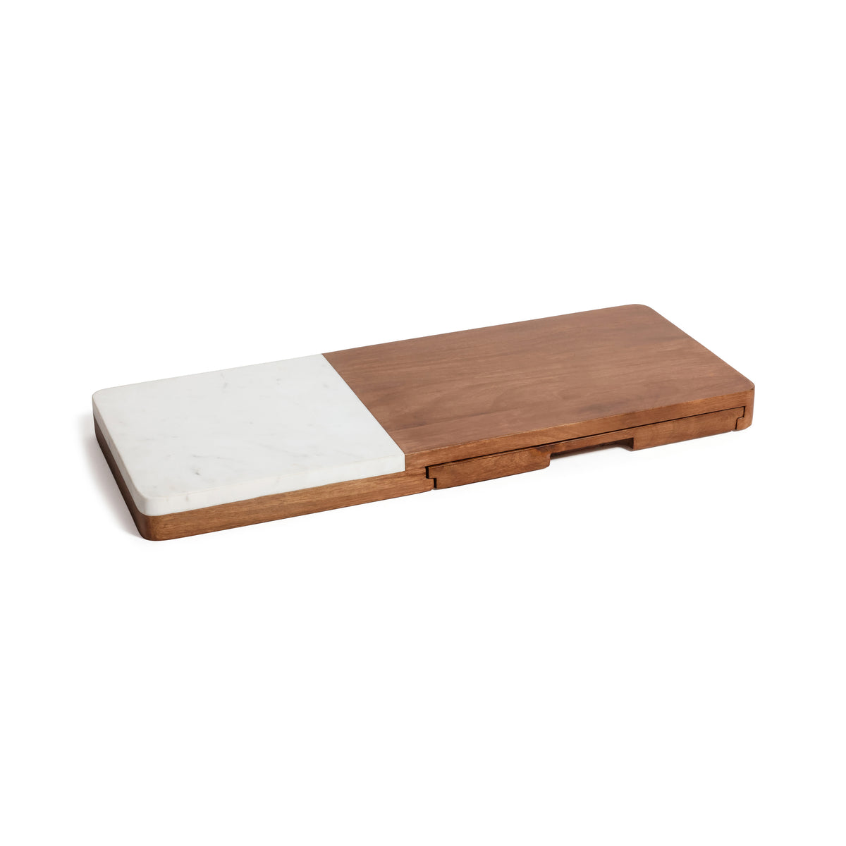Marble & Mango Wood Charcuterie Board with Cheese Knife Set