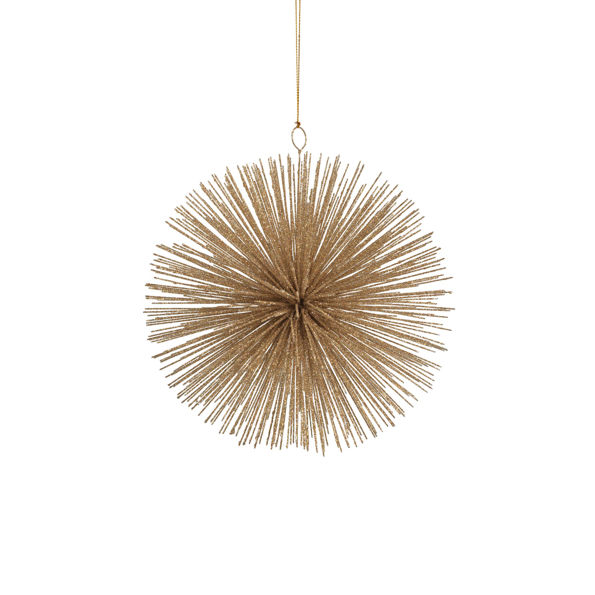 Starburst Champagne Gold Wire Hanging Ornaments, Set of 2 | Bone & Brass