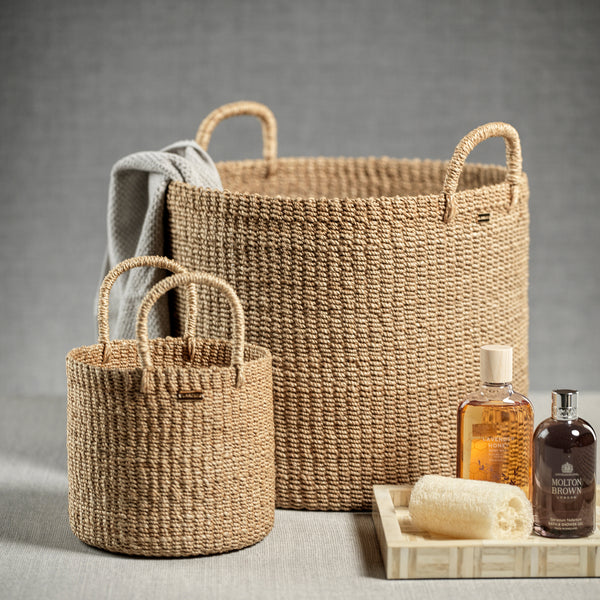 Lucena Natural Abaca Basket - Detail View | Bone & Brass