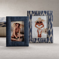 Torrie Navy Natural Fiber Raffia Photo Frame, 4x6
