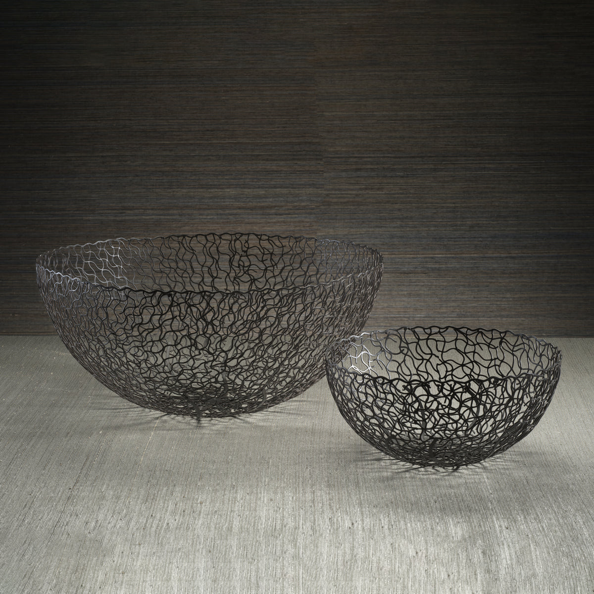 Seaflower Design Decorative Wrought Iron Bowl - Bowl Detail | Bone & Brass