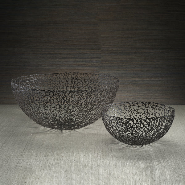 Seaflower Design Decorative Wrought Iron Bowl - Bowl Detail | Bone & Brass