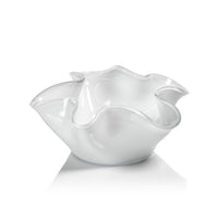 Royal White Glass Wave Decorative Bowl