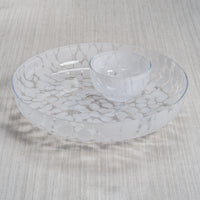 Opal White Chip and Dip Serving Bowl
