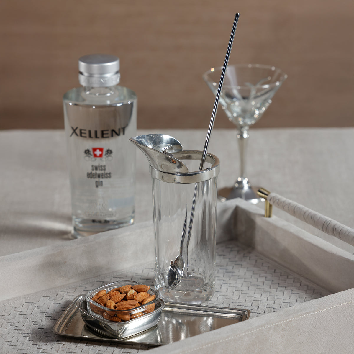 St. Anton Pewter & Glass Shaker with Stirrer