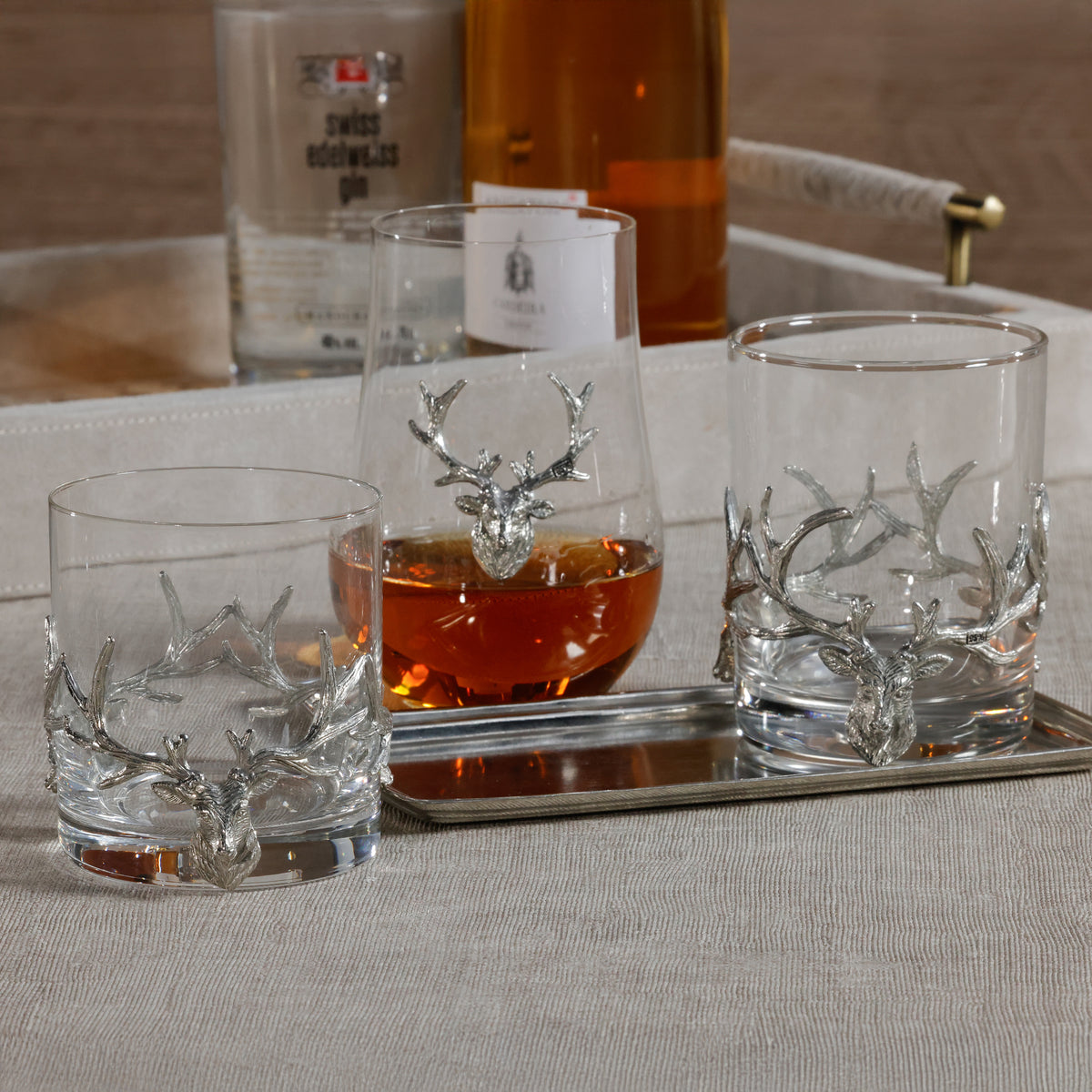 St. Anton Pewter & Glass Rock Glass, 9.47oz