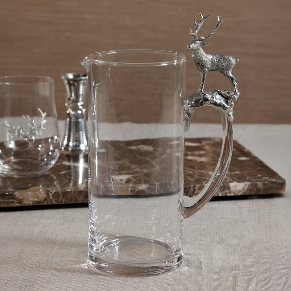 St. Moritz Pewter & Glass Pitcher