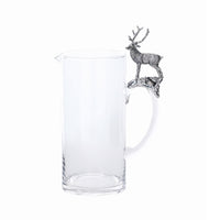 St. Moritz Pewter & Glass Pitcher