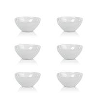 Monte Carlo Small White Alabaster Glass Bowls, Set of 6