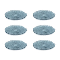 Icy Sapphire Glass Plates, Medium, Set of 6