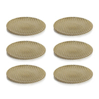 Braided Gold Glass 13" Plates, Set of 6