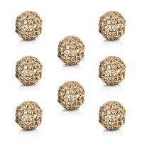 Water Hyacinth Twisted Decorative Balls, Set of 8
