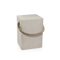 Tiziano Concrete Stool with Rope Handle | Bone & Brass
