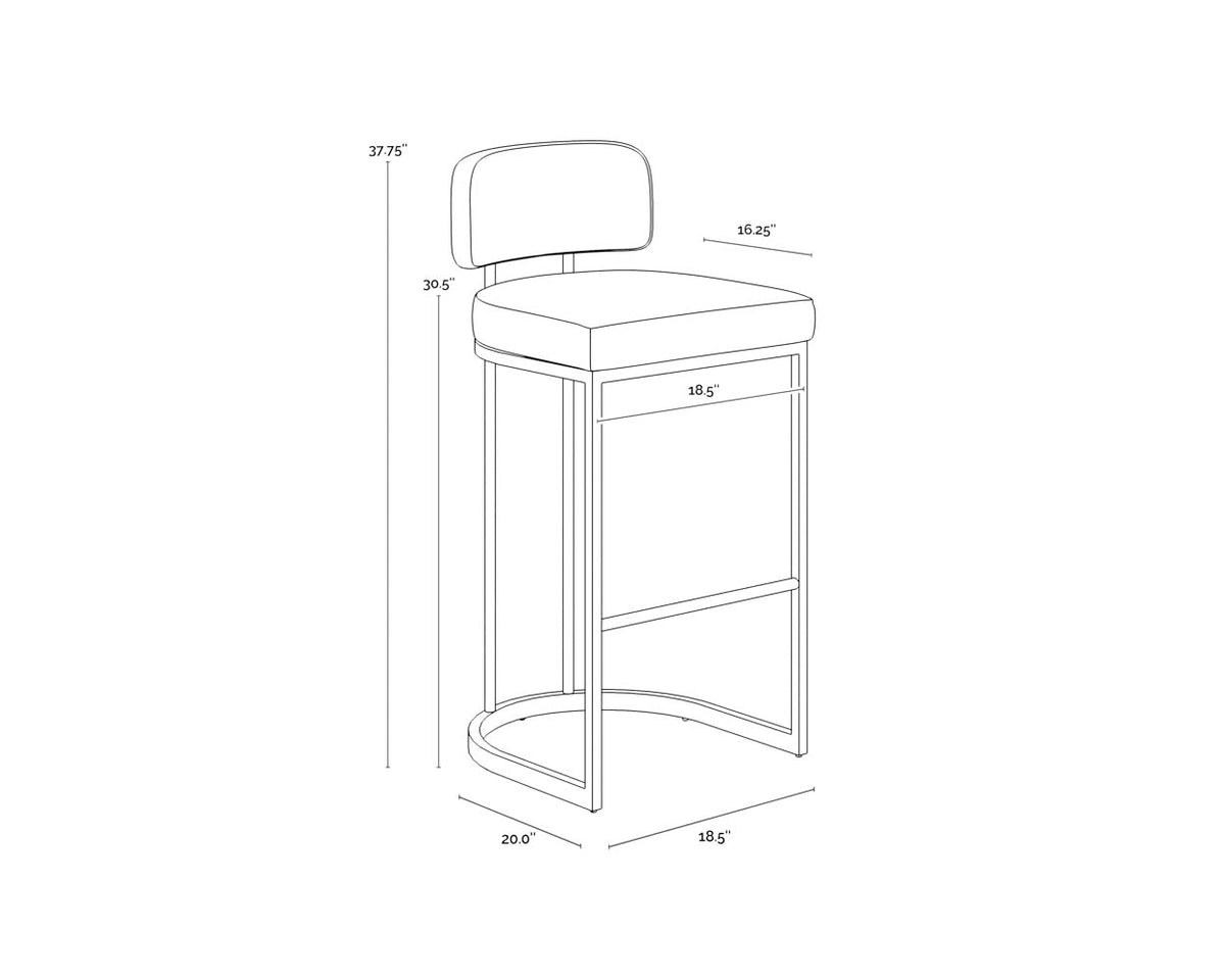 Larissa Barstool Bravo Black / Halton Birch