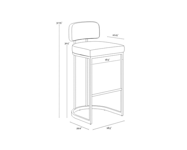 Larissa Barstool Bravo Black / Halton Birch