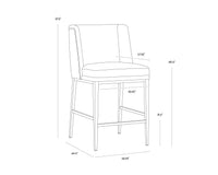 Joplin Cantina Black / Vera White Pepper Counter Stool