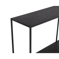 Eiffel Black Metal Console Table - Table Side View | Bone & Brass