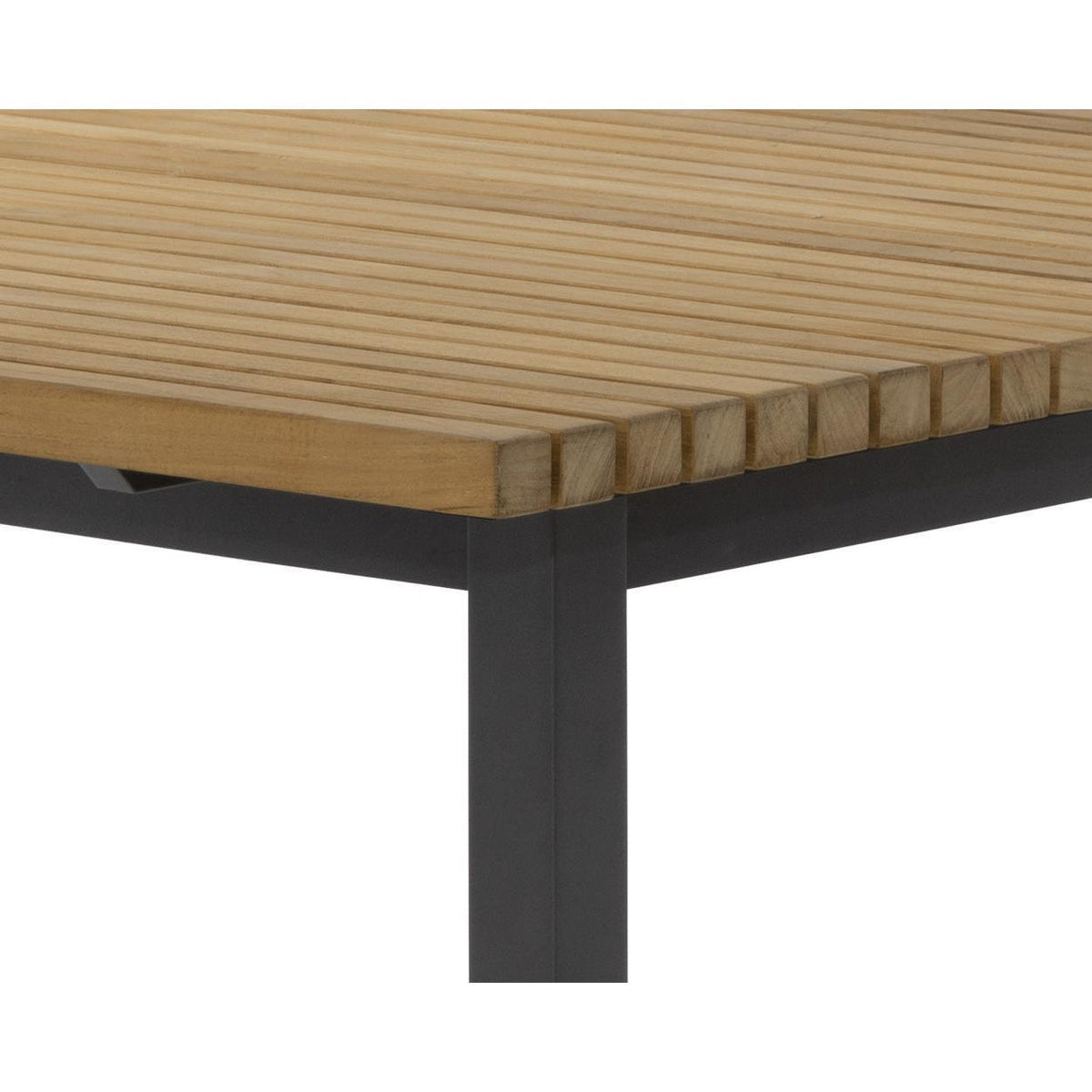 Geneve Natural Teak Extension Dining Table - Table Detail | Bone & Brass