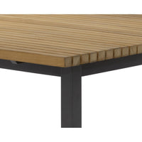 Geneve Natural Teak Extension Dining Table - Table Detail | Bone & Brass