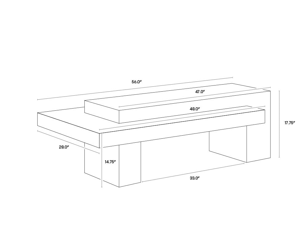 Herriot Dark Brown / Grey Coffee Table