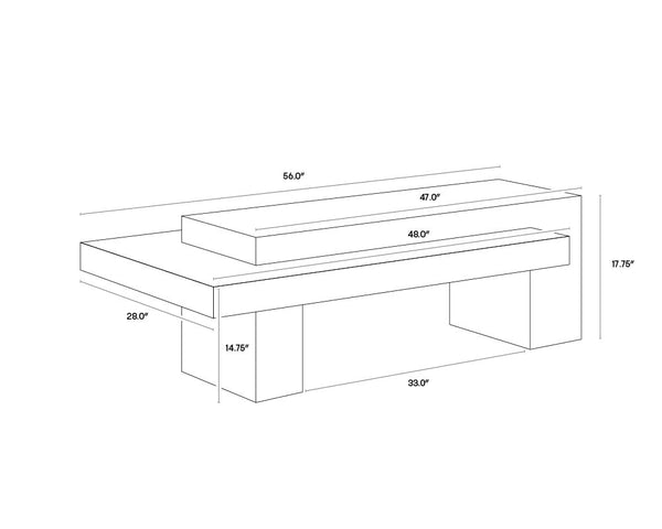 Herriot Dark Brown / Grey Coffee Table