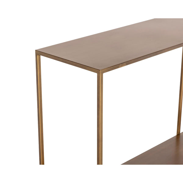 Eiffel Antique Brass Console Table