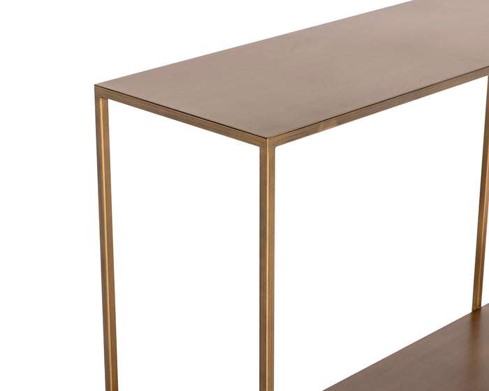 Eiffel Antique Brass Console Table