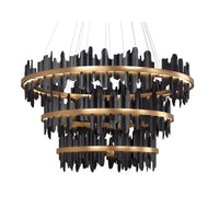 Icarus Black & Gold Chandelier - Large | Bone & Brass