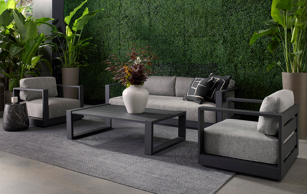 Tavira Charcoal - Lanikai Salt and Pepper Sofa