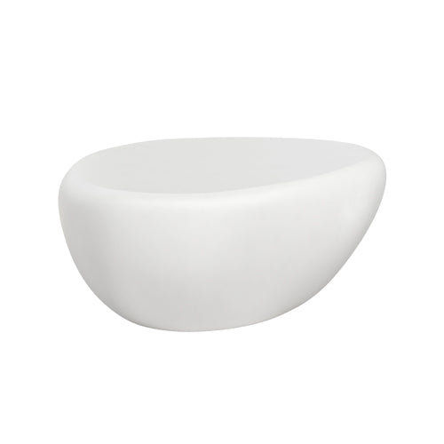 Corvo White Concrete Coffee Table - Small | Bone & Brass