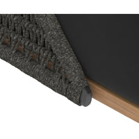 Andria Black Woven Outdoor Lounge Chair