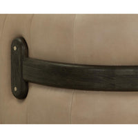 Tadeo Sahara Sand Leather Swivel Armchair