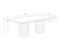 Alanya Rectangular - 84" Dining Table