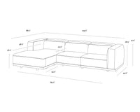 Beau Sofa Chaise Laf - Lucia Tobacco Leather