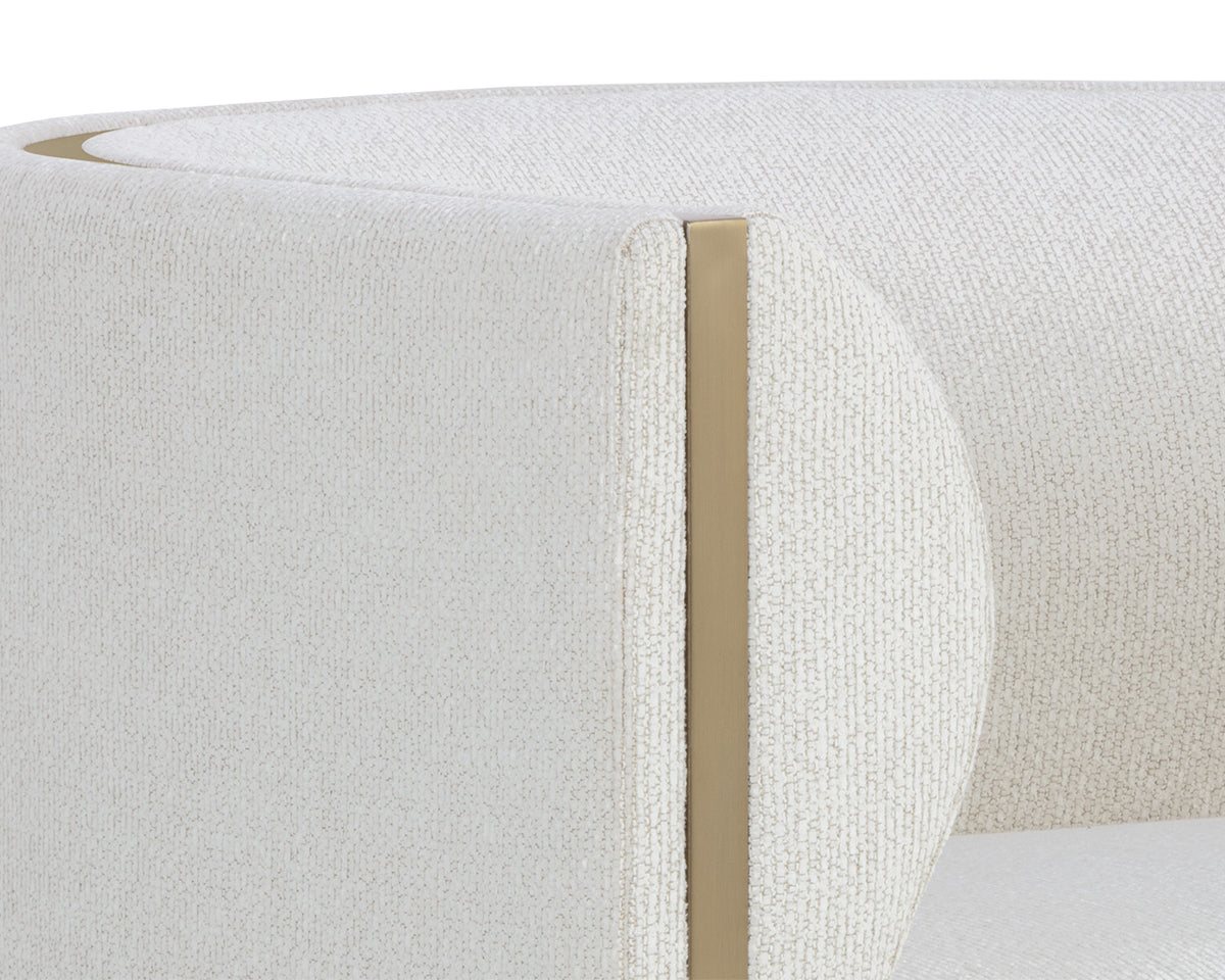 Larron Light Barley & Brushed Gold Armchair