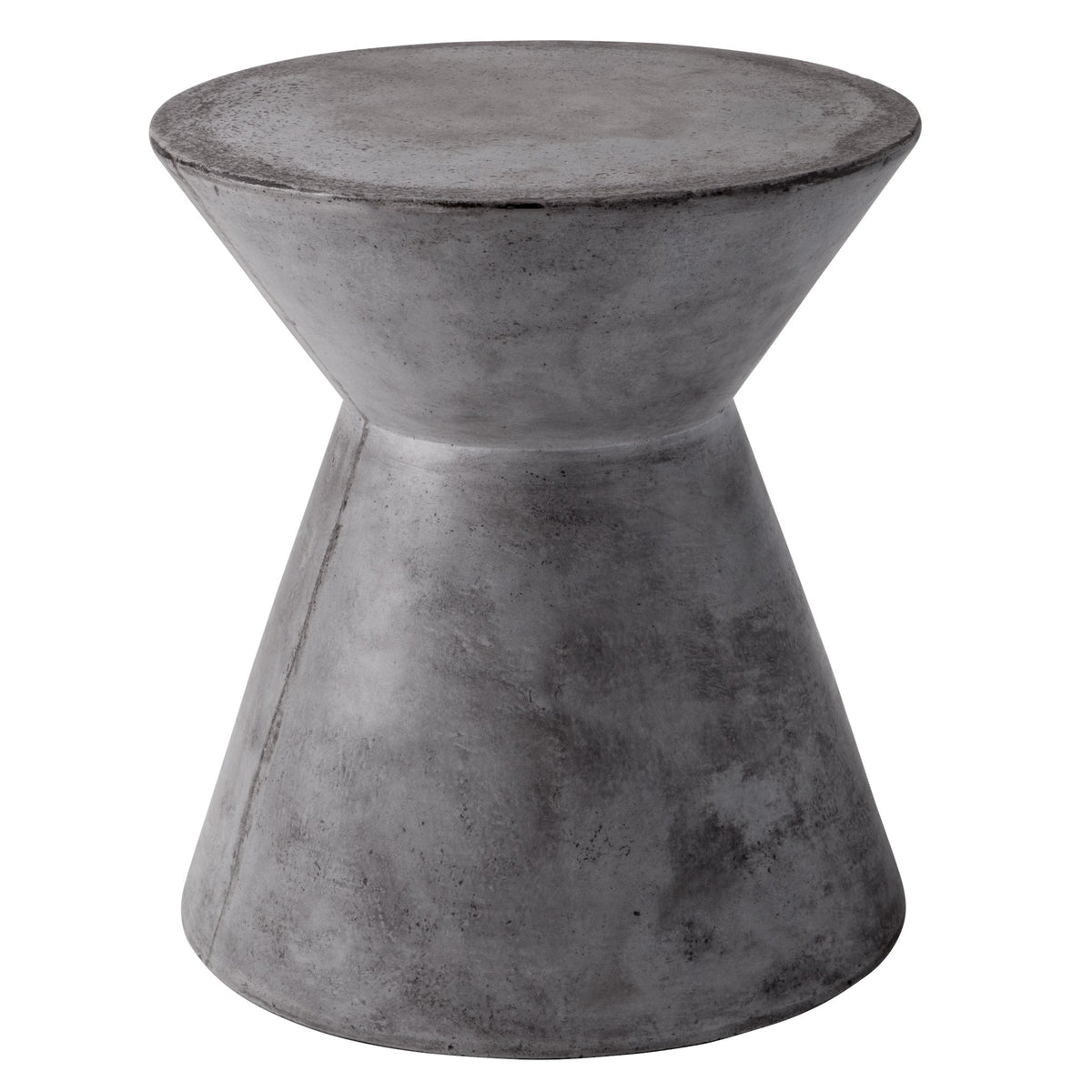 Astley Grey Concrete Hourglass Side Table | Bone & Brass