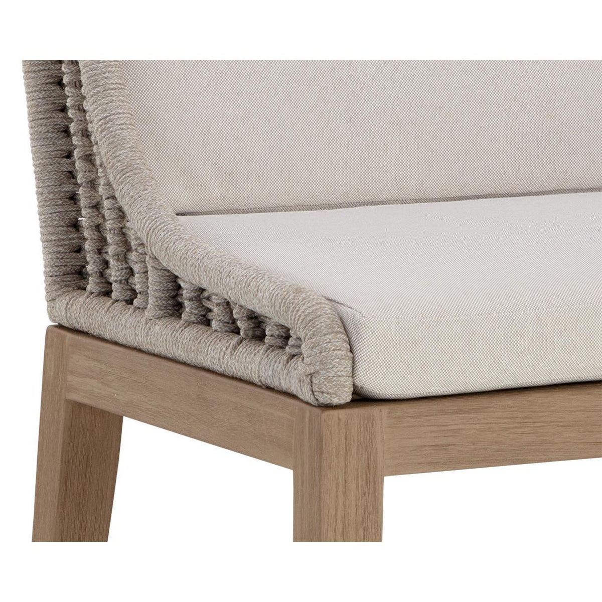 Sorrento Grey Woven Dining Chair - Patio Chair View | Bone & Brass
