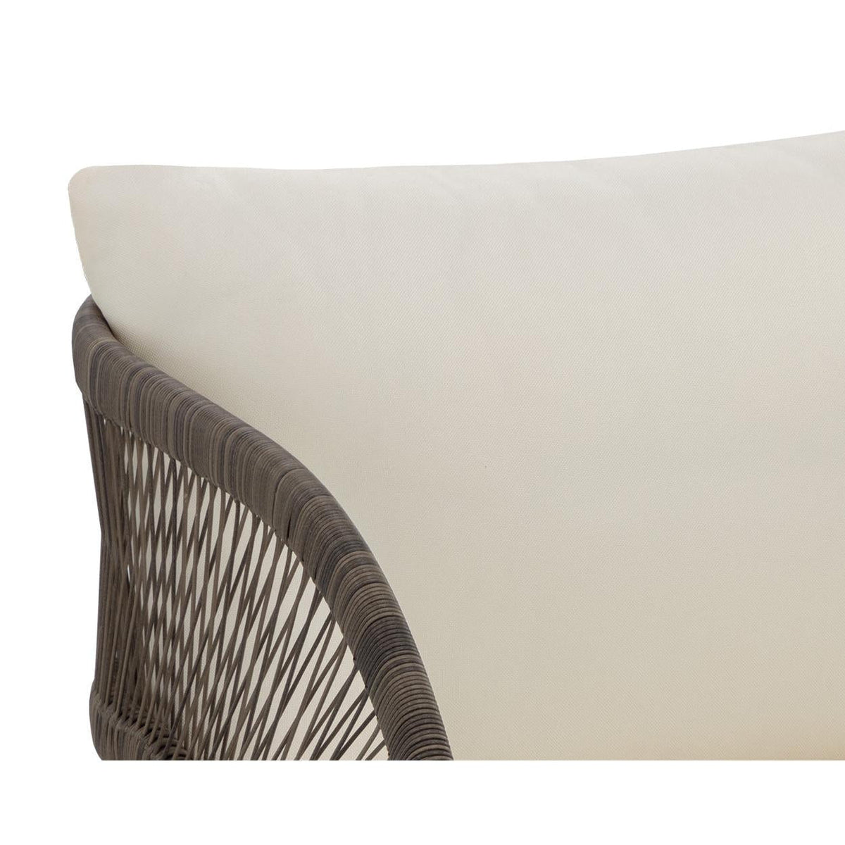 Toulon Ivory & Grey Woven Outdoor Lounge Chair