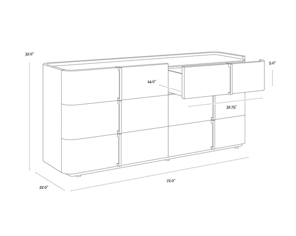 Jamille Cognac Dresser