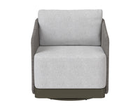 Allariz Swivel Warm Grey & Light Grey Outdoor Armchair