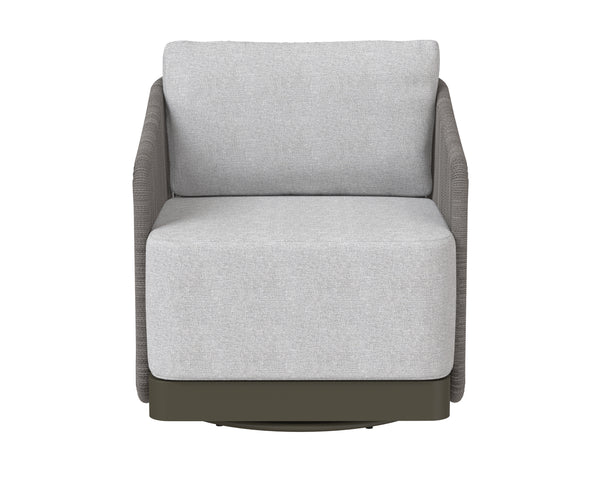 Allariz Swivel Warm Grey & Light Grey Outdoor Armchair